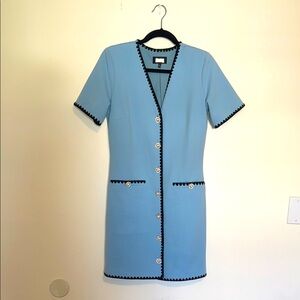 Alexia Admor Light Blue Mini Dress with Black Trim